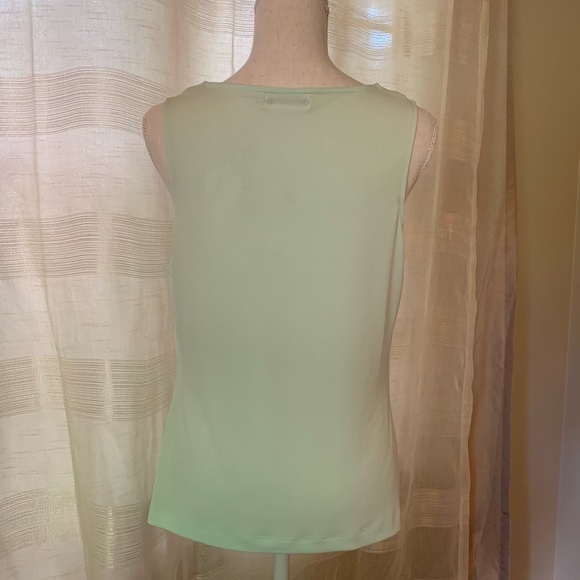 Calvin Klein Sea Foam Green / Mint Draped Top - Picture 3 of 5